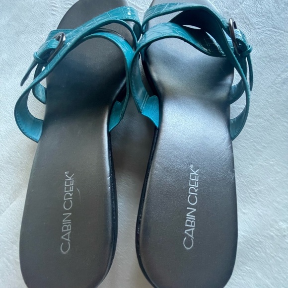 Cabin Creek Turquoise Buckle Sandals - Picture 2 of 5